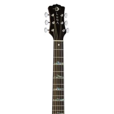 Luna High Tide Zebra Satin Natural Acoustic Electric Guitar-Free Shipping! image 3