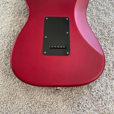 Fender Standard Stratocaster Satin 2002 MIM Metallic Red Maple Neck Guitar image 12