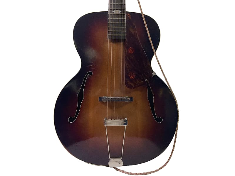 1930's Regal Archtop Acoustic Guitar & Case - Great Pre-War Slide Guitar image 1