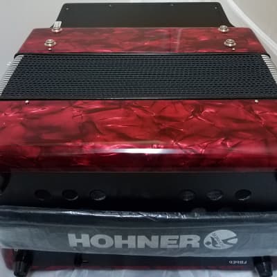Hohner Xtreme Red EAD/MI Crown Accordion Acordeon +Hard Case, Bag, Straps, Shirt | Authorized Dealer image 12
