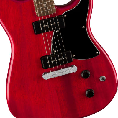 SQUIER - Paranormal Strat-O-Sonic  Laurel Fingerboard  Black Pickguard  Crimson Red Transparent - 0377035538 image 3