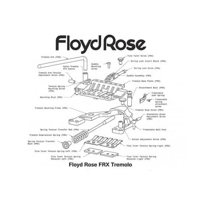 Système de tremolo FRX FLoyd Rose Original Gold image 12