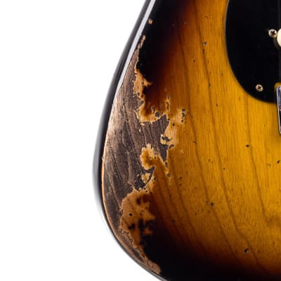 Fender Custom Shop 1957 Stratocaster Heavy Relic, Lark Guitars Custom Run -  2 Tone Sunburst (419) image 11