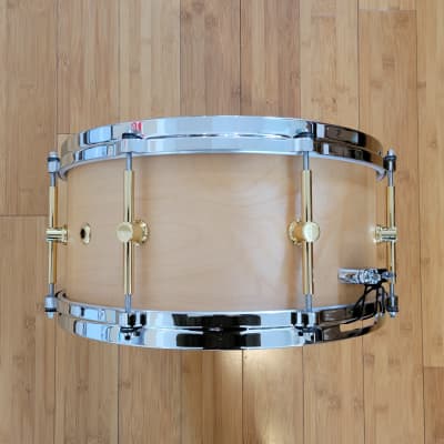 Snares - Canopus Drums 6.5x14 10ply Maple Snare Drum (Natural Oil) image 3