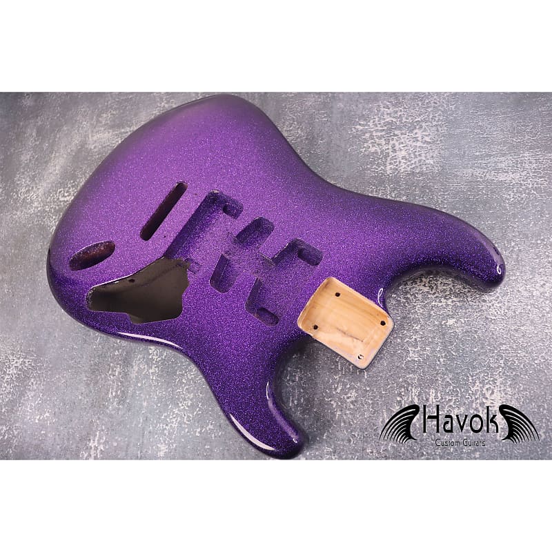 Purple Galaxy 2pc Alder Strat Style Body High Gloss | Reverb