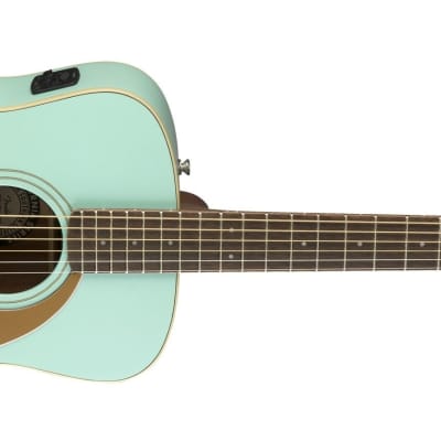 Fender Malibu Electric Acoustic Guitar in Aqua Splash with Walnut Fretboard image 1