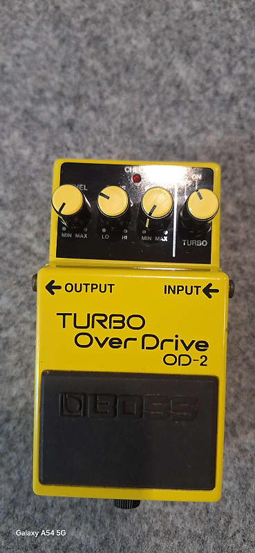 ギター BOSS TURBO Over Drive OD-2 Boss Turbo Overdrive OD-2 1993 Vintage Guitar Pedal Black