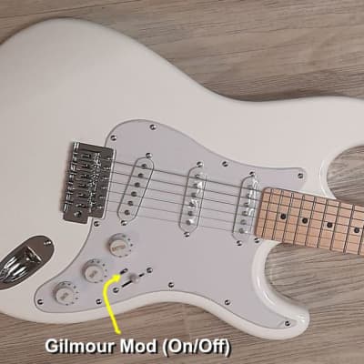 2024 Elite® Stratocaster Gilmour Style Guitar Turbo w/ MOD White Classic Strat SSS image 2