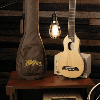 Washburn RO10SK Rover Acoustic Travel Guitar with Free Gigbag - Natural image 2