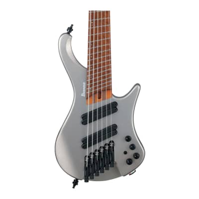 Ibanez EHB1006MSMGM EHB 6-String Bass Guitar with Bag (Right-Hand, Metallic Gray Matte) image 3