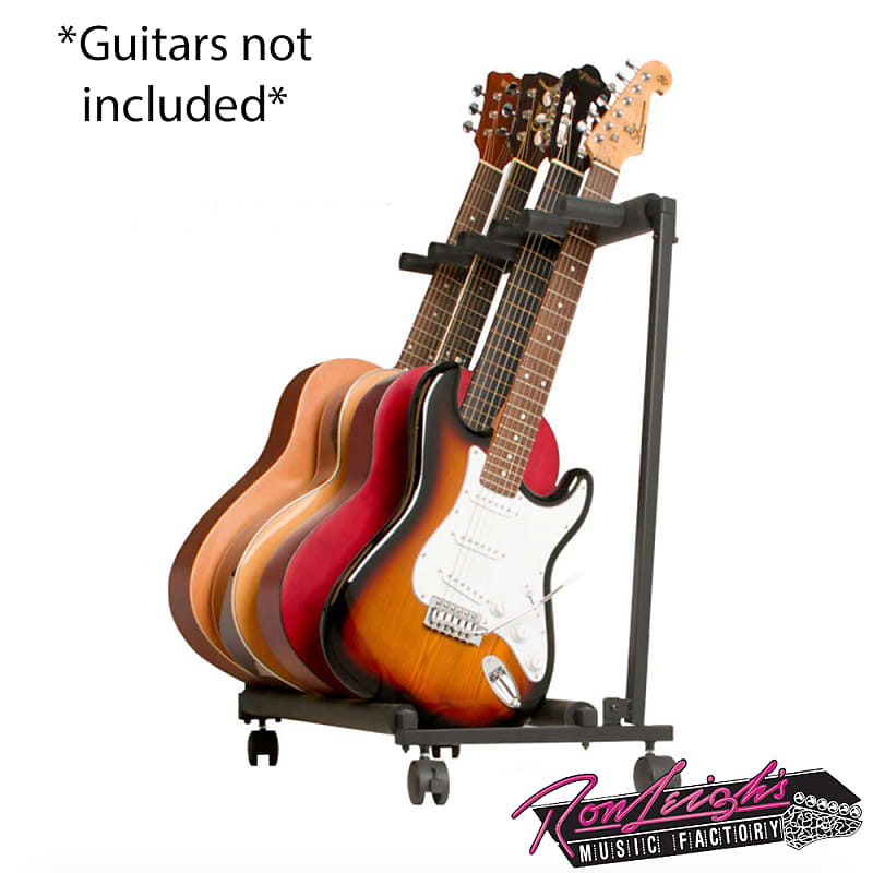 On-Stage GS7561 5-Space Foldable Multi-Guitar Rack Stand