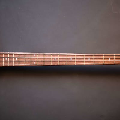 BootLegger Guitar Ace Headless Bass 4 String 7.8 Lbs With Honey Clear Stiletto Case &  Gig Bag image 14