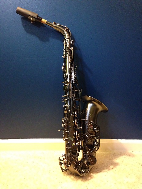 Intermediate Alto Sax with high F key Accent AS910FBN Frosted Black Nickel Finish