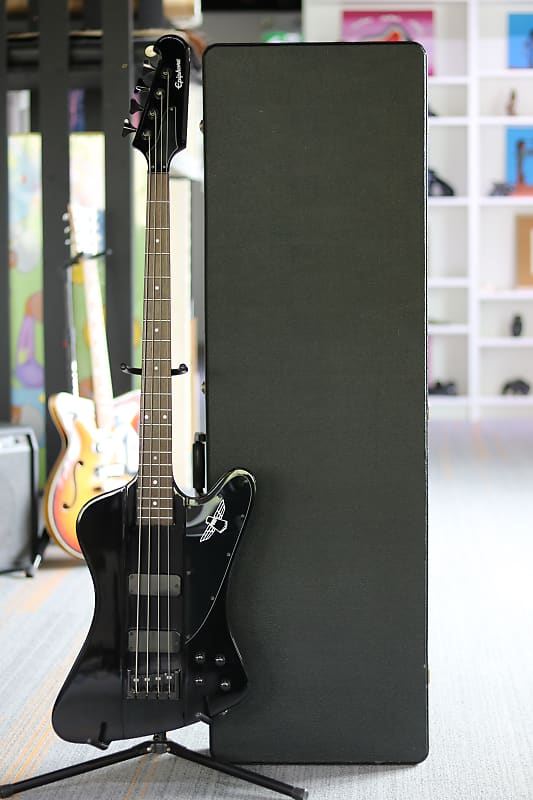 2010 Epiphone Thunderbird Pro-IV Bass Transparent Black Bass