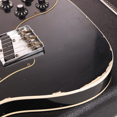 Fender Custom Shop Double Custom Telecaster Journeyman Relic Aged Black image 8