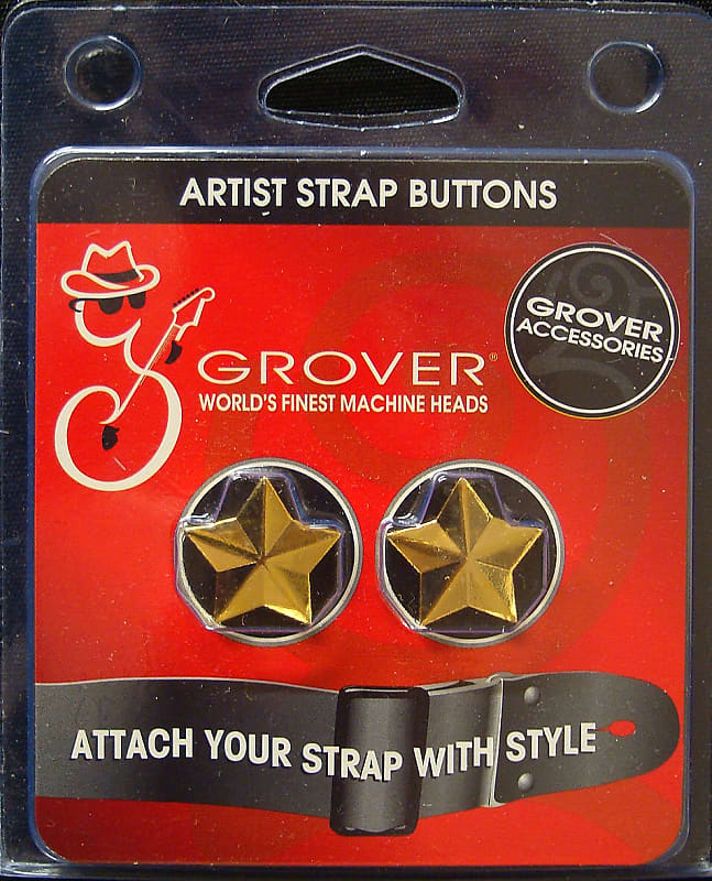 Grover GP630G Star Artist Strap Buttons (Set of 2) image 1