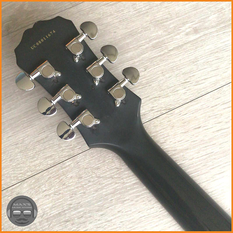 DISC Epiphone SG Goth G-400 Electric Guitar, Black Satin at