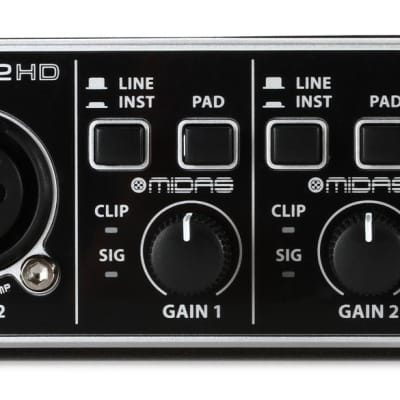 Behringer U-Phoria UMC202HD USB Audio Interface  Bundle with Hosa YMP-434 Stereo Breakout Cable - 3.5mm TRS Female to Left and Right 1/4-inch TS Male image 3