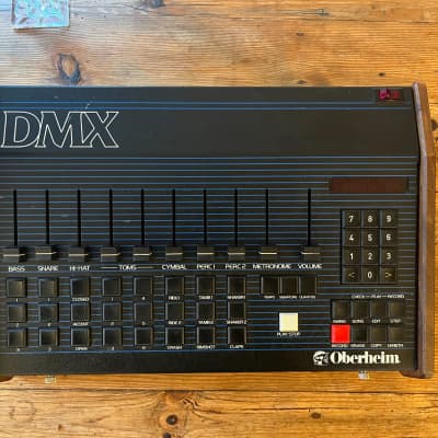 Oberheim DMX 8-Voice Drum Machine 1981 - Blue with Wood Sides