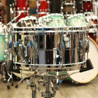 Gretsch USA Custom 6.5x14" Chrome over Brass Snare Drum image 2