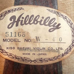 Hillbilly by Suzuki W-40 Brazilian Rosewood 1970's Natural BARGAIN imagen 24
