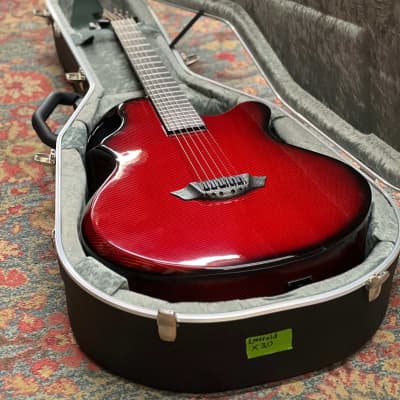 Emerald  X30 Jumbo Acoustic - Carbon Fiber -  2000s - Red image 13