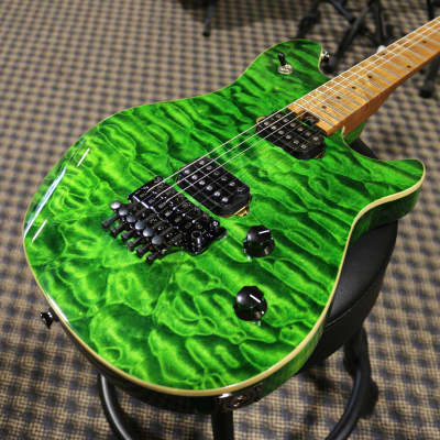 EVH Wolfgang WG Standard QM with Baked Maple Fretboard - Transparent Green image 6