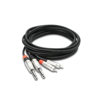 Hosa - Pro Stereo Interconnect Dual REAN 1/4" TS male to RCA male, 10ft image 1