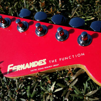 Fernandes the Function Neck 24.75 Conversion Red Headstock ESP Tuners Strathead Floyd Rose nut image 1