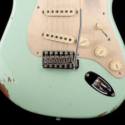 Fender Custom Shop Roasted 1960 Stratocaster Relic Birdseye Maple Aged Surf Green image 5