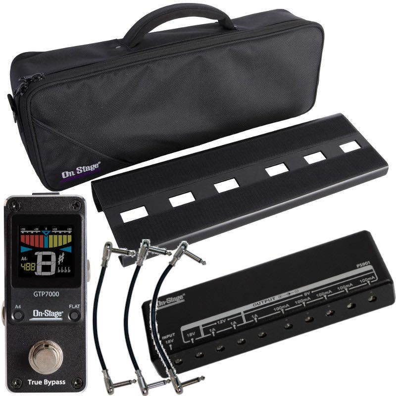  Pedal Board,With Completely Isolated Power Supply ,19*5 Inch  1.8 LB Aluminium Alloy Guitar Pedalboard, Included Carrying Bag , Pedal  Cable,Adapter,40*1.2 Inch Self Adhesive Hook Loop Tape,Cable Ties : Musical  Instruments