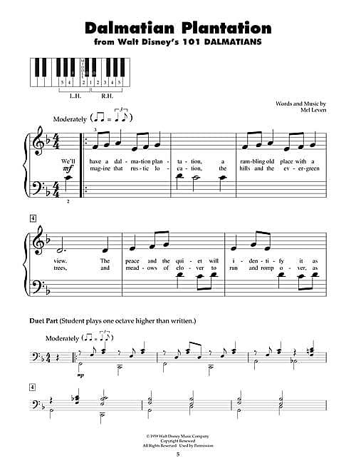 Disney Movie Classics Five Finger Piano Songbook | Reverb