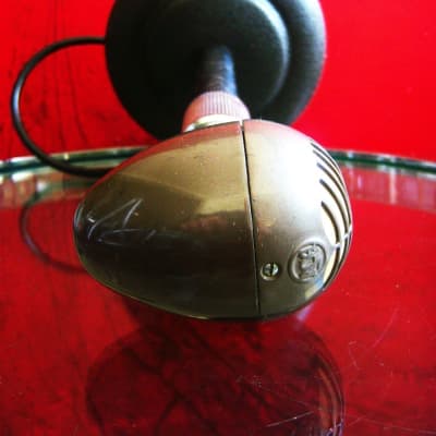 Vintage 1940's RCA MI-12010 dynamic microphone Hi Z w original cable & period Atlas DS-7 stand stand WORKING image 12