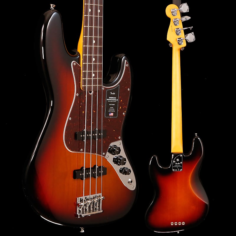 Fender American Professional II Jazz Bass, Rosewood Fb, 3-Color SB image 1