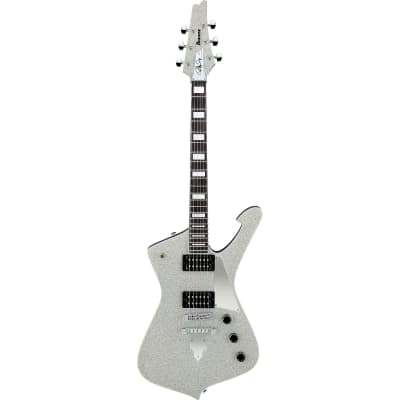 Ibanez Paul Stanley Signature PS60-SSL Iceman 6-String Solid Body Electric Guitar with Purpleheart Fretboard, Right-Handed, Silver Sparkle image 2