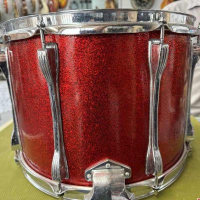 Ludwig 14" Marching Snare Drum 70's - Red Sparkle image 5