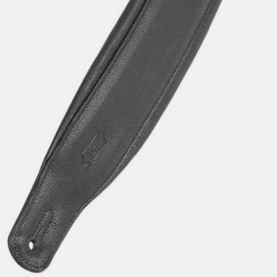 Levys PM32 3 inch Leather Garment Leather Guitar Strap - Black image 1