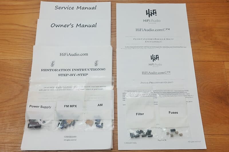 Sansui TU-9500 restoration kit filter capacitor repair rebuild fix  			