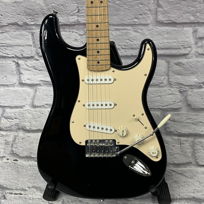 Fender Starcaster Strat Electric Guitar Black | Reverb