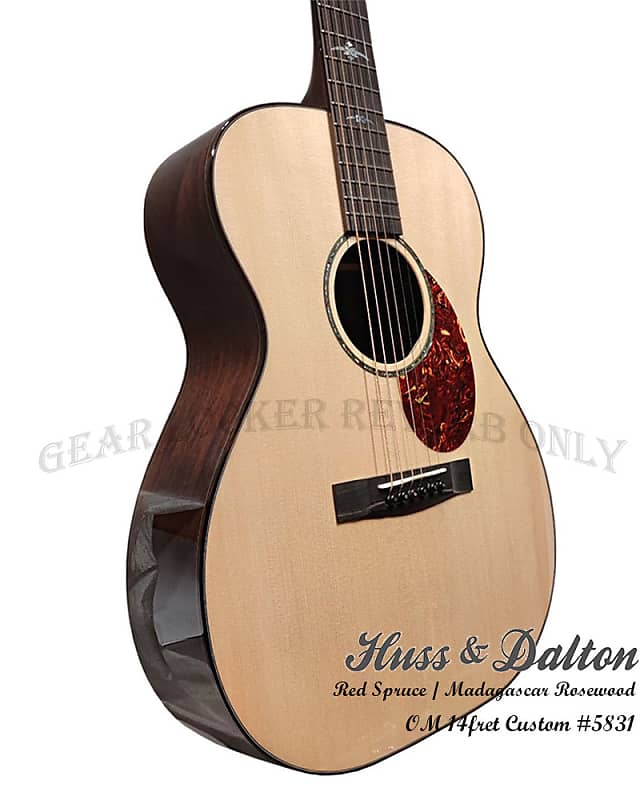 Huss & Dalton OM 14-fret Custom Red Spruce & Madagascar Rosewood handcrafted guitar 5831 image 1