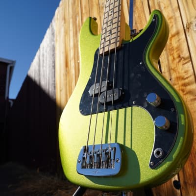 G&L USA Fullerton Deluxe SB-1 Margarita Metallic/Maple 169 4-String Electric Bass w/ Gig Bag NOS image 2
