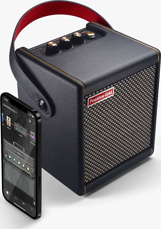 Positive Grid Spark Mini Portable Smart Guitar Amplifier, 10W, Black image 1