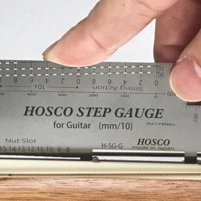 HOSCO Step Gauge for Guitar/Bass, Precise Multi Measurement Tool Stainless Steel for sale