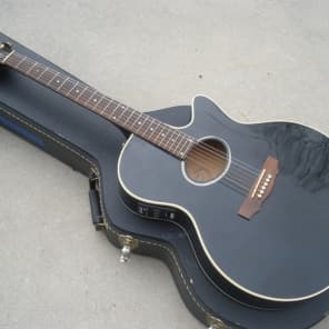 1992 Guild F30CE or F45CE Acoustic Electric Guitar - Rare Black Finish - Original Hardshell Case image 1
