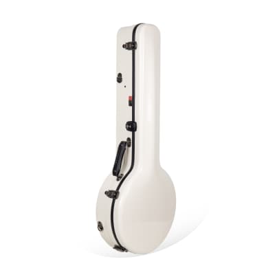 Crossrock Fiberglass Banjo Case-Fits Mastertone & Most 5-String Styles, with Interior Compartment, Backpack Straps, Hygrometer, TSA Lock image 1