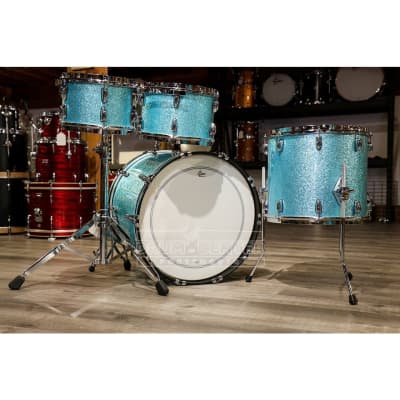 Gretsch Brooklyn 4pc Euro Drum Set Turquoise Sparkle image 2