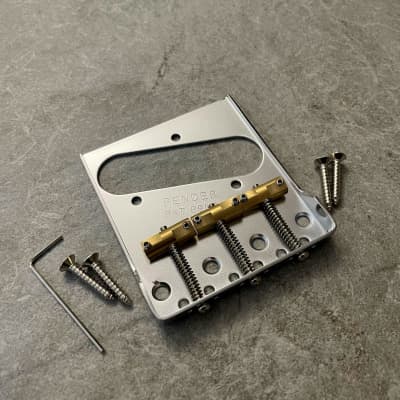 Fender Telecaster Bridge Cut Down Sides, Brass Saddles! image 2