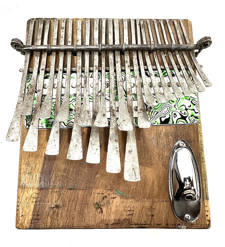 Electric African mbira thumb piano with three pickups The | Reverb