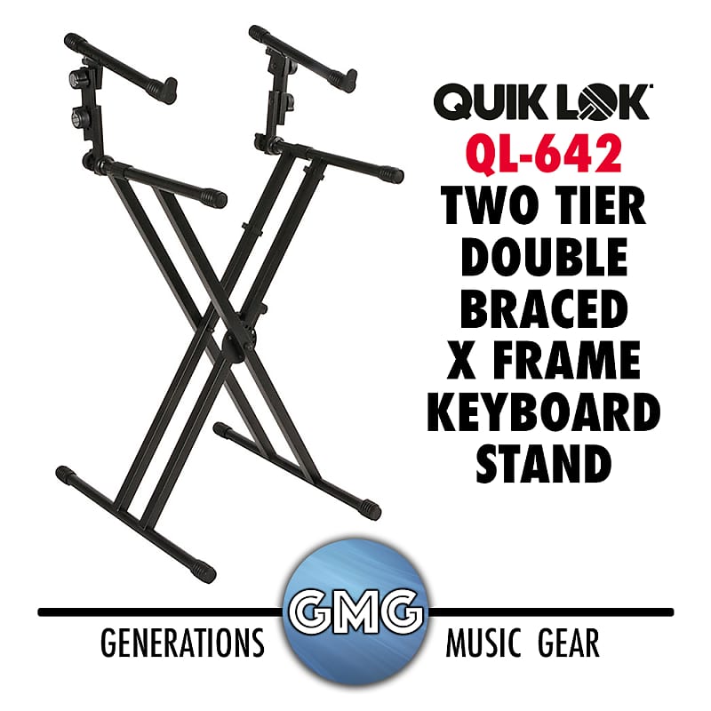 QUIK LOK QL-642 Double-Braced X-Style 2-Tier Keyboard Stand QL642 **FREE SHIPPING!** image 1