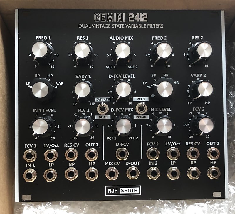 AJH Synth Gemini 2412 Dual Voltage Controlled Filter Black image 1